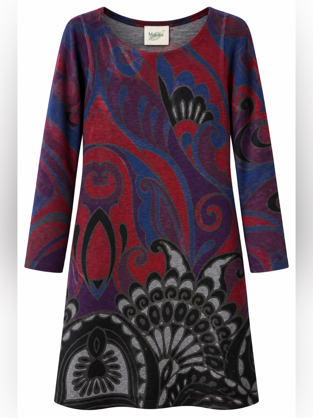 NWT Nurture Abstract Paisley Boho Shift Dress XL $89